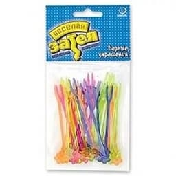 Вилочки д/канапе Цветы 30 шт 9см