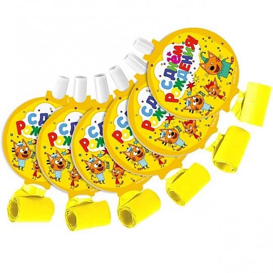 Языки Три Кота,желтый/6шт/