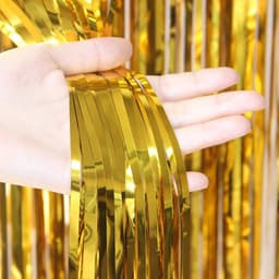 Занавес Дождик Золото, Металлик, 100*300 см, 1 шт.