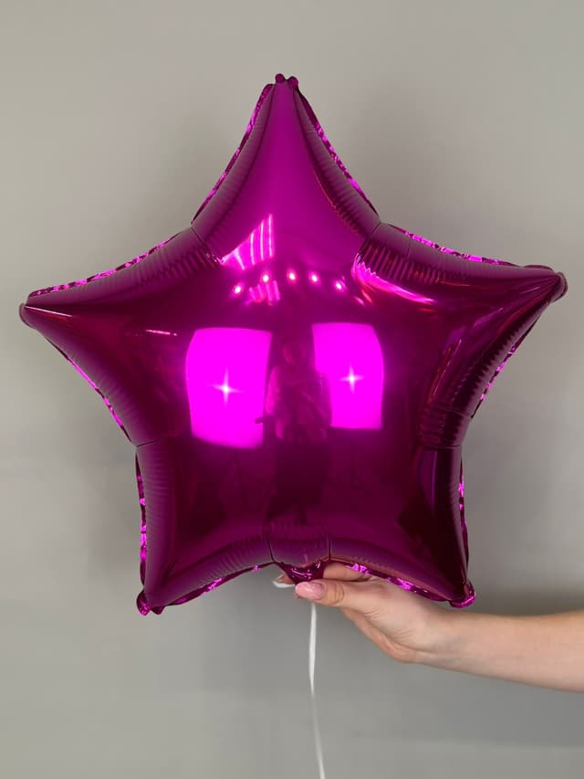 Звезды металлик 45 см фуксия Звезды металлик 45 см фуксия