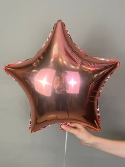 Звезды металлик 45 см розовое золото