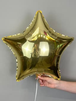 Звезды металлик 45 см золото