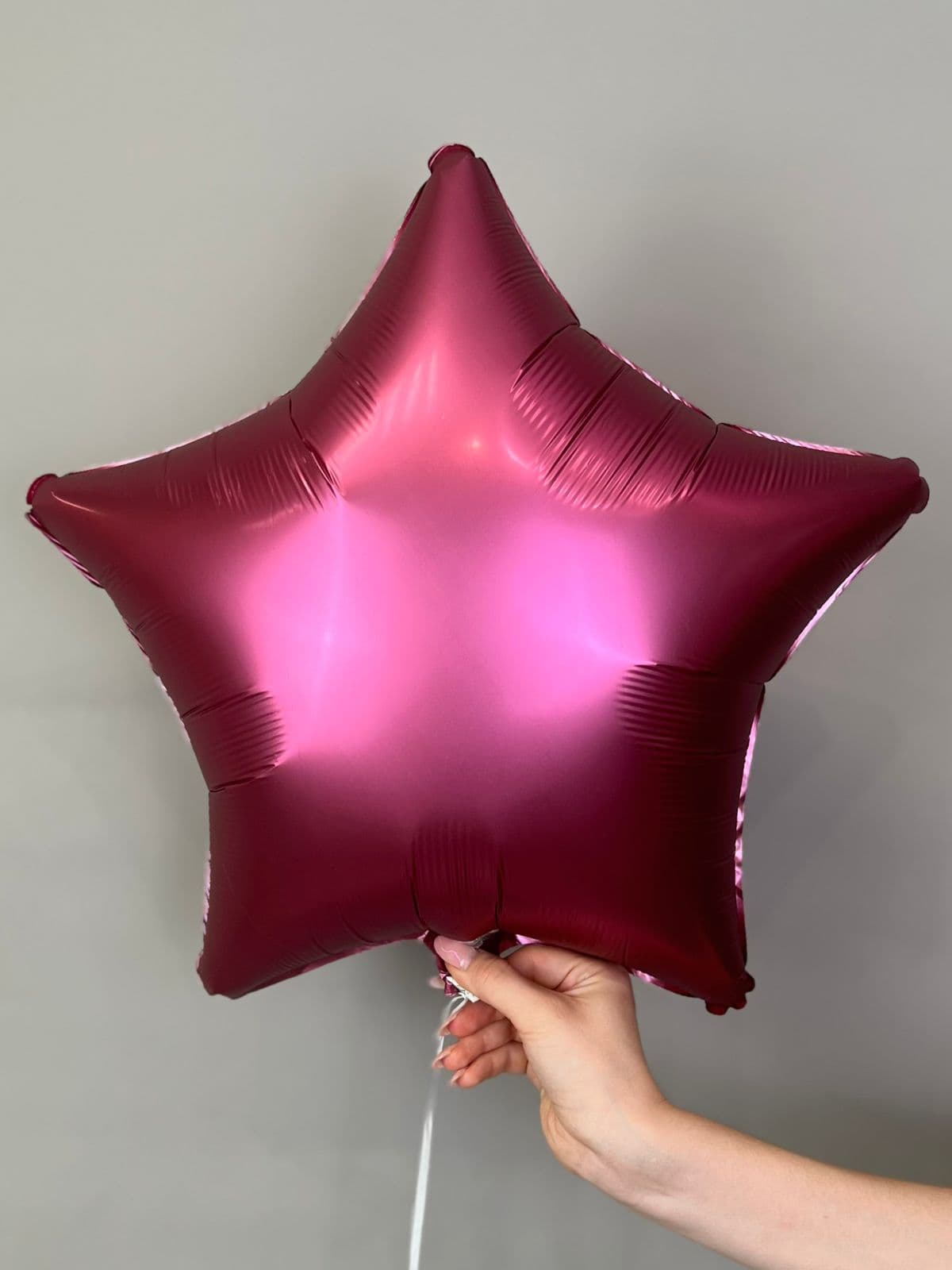 Звезды сатин 45 см бургундия