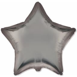 Звезды сатин стальной серый 45 см