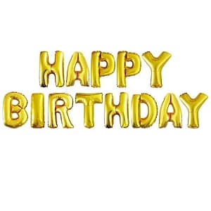 Набор шаров-букв (16"/41см) Happy Birth Day.золото