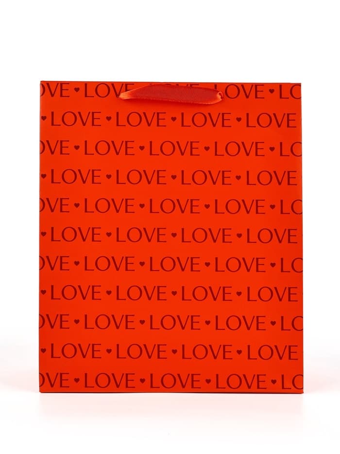 Пакет подарочный, упаковка, Love, частичный лак, ML 23 х 27 х 11.5 см
