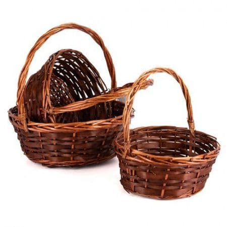 Плетеная корзина Ива круг 38*15*40 см
