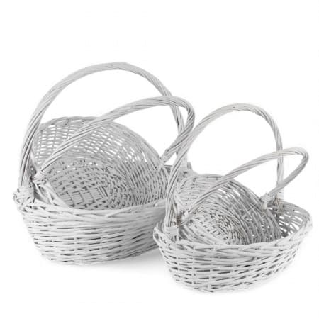 Плетеная корзина с ручкой Ива, Овал D50*46*Н17HH49 см