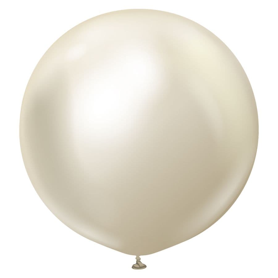 Шар 24"/60 см Зеркальные белое золото/Mirror White Gold