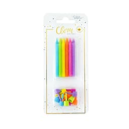 Свечи Сверкающие,ассорти, 6см/12шт